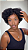 Peruca Cabelo Humano Cacheado Afro Zoe cor 1B 9083 - Imagem 2