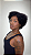 Peruca Cabelo Humano Cacheado Afro Zoe cor 1B 9083 - Imagem 3