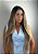 Lace Paisley - Peruca Lace Front Fibra Premium Loira 75 cm - Aparência Natural - Imagem 2