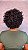 Peruca cabelo humano cacheada Gisa preta - Imagem 2