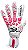 Luva de Goleiro Atlas Branco/Rosa - Imagem 1