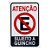 Placa Sinalização Atenção Sujeito a Guincho 30x20 - Imagem 1