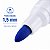 Marcador para Quadro Branco BRW Azul Ponta 1,5mm - Imagem 5