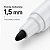 Marcador para Quadro Branco BRW Preto Ponta 1,5mm - Imagem 2