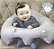 ASSENTO PARA BEBÊ – POLTRONA BABY CHAIR – ALMOFADA ROSA / CINZA - Imagem 9
