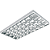 Luminária Comercial Calha Embutir 4x18w 1243mm Tubular T8 10 Aletas - Para Forro Modular E Gesso - Imagem 1