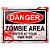 Placa Decorativa Danger - Zombie Area - Imagem 1