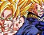 Quadro de Metal 26x19 Dragon Ball Z - Goku e Vegetal Super Sayajin - Imagem 1