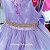 Vestido Infantil Lilás com Renda Metalizada e Cinto Strass - Imagem 5