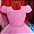 Vestido Infantil Rosa com Cinto Pérolas Sintéticas e Colmeia - Imagem 3