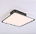 Plafon LED Nita quadrado branco e preto - 30w - 3000k luz amarela - 2419 - Nordecor - Imagem 2