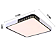 Plafon LED Nita quadrado branco e preto - 30w - 3000k luz amarela - 2419 - Nordecor - Imagem 5