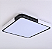 Plafon LED Nita quadrado branco e preto - 30w - 3000k luz amarela - 2419 - Nordecor - Imagem 1