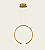 Pendente anel dourado LED 4000k 20w - Imagem 2