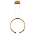 Pendente anel dourado LED 4000k 20w - Imagem 1