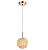 Pendente globo cristal dourado p/1 lâmpada G9 - Imagem 1