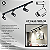 SPOT LED PARA TRILHO KIT PRETO 1 METRO ( 1 TRILHO + 3 SPOTS 10W + 1 CONECTOR RETO ) - Imagem 2