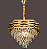 Lustre dourado c/ cristal p/6 lâmpadas E-14 - Imagem 2