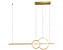 Pendente LED dourado 60W bivolt 3200K - Imagem 1