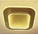 Plafon LED 26W bivolt dourado e cristal - Imagem 3