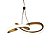 Pendente LED 27W bivolt 3200K dourado - Imagem 1
