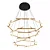 Pendente LED Wida 3 Mod Redondo 3000K 185W Bivolt Ø100cm Alumínio e Acrílico Preto e Ouro Champanhe - Nordecor 2785 - Imagem 1