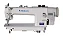 MAQUINA TRANSPORTE DUPLO ELETRONICA LANMAX PONTO 12 MM LM-0338-D4 220V COM PÉS E MESA MONTADOS - Imagem 1