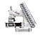 Máquina 4 Agulhas 8 fios Base Cilíndrica ponto Corrente Duplo Jack JK-8009VCDI-04085P - 220V COM PÉS E MESA DESMONTADOS - Imagem 1