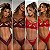 CONJUNTO EM RENDA COM DETALHE PROVOCANTE E 2 CALCINHAS - 1 STRING OUSADA ABERTA NA VIRILHA E 1 CALCINHA ROMANTICA EM RENDA - Imagem 1