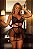CONJUNTO SEXY DE RENDA TIRAS E BABADOS DE TULE - Imagem 4