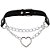 Coleira Bondage com Corrente Metálica e Pingente de Coração - Imagem 3