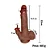 Vibrador realístico VAI E VEM com estimulador clitoriano LÍNGUA e AQUECIMENTO - 22x3,5 - Imagem 2