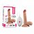 Vibrador realístico ULTRA SOFT c/escroto e 10 vibrações impulse - 19,5x3,7 - Imagem 1