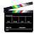 Claquete Cinema para gravação de vídeos (Preta com Barra Colorida P/C) - Imagem 1