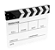 Claquete Cinema para gravação de vídeos (Branca com Barra Preta e Branca B/PB) - Imagem 2