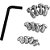 Smallrig 1713 Parafusos sextavados SmallRig de 1/4"-20 com chave (pacote com 12) - Imagem 1