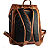 Mochila Couro Caramelo e Lona Preta Roadstar (01161) - Imagem 4