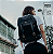 Mochila Couro Preto e Lona Preta Roadstar (01163) - Imagem 2