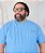 CAMISETA MASCULINA PLUS SIZE  ALGODÃ2O AZUL  G3 AO G9 - Imagem 1