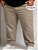 KIT 2 Calças Elástano Sarja Elastano Masculina Plus Size Preta/Caqui 52 ao 66 - Imagem 1