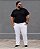 Calça Elastano Branca Sarja Masculina Plus Size Bigmen 52 ao 66 - Imagem 1
