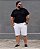 Bermuda Sarja Elastano 48 ao 66 Plus Masculina Branca - Imagem 1