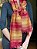 Pashmina de Viscose Estampada -Vermelho e Amarelo-  Dupla face - Imagem 1