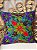 Capa de Almofada Bordada 45x45 Azul Escuro - Imagem 1