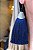 Brinco Par - Metal Arabesco e Tassel - Azul Marinho - Imagem 1