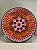Prato de Parede Medio - Turquia - Decorativo - Cerâmica - Laranja Com Vermelho - Imagem 1