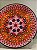 Prato de Parede Medio - Turquia - Decorativo - Cerâmica - Laranja Com Vermelho - Imagem 2