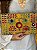 Bolsa Clutch - Tecido - Bordado - Amarelo - Imagem 2