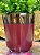 Cachepot em Cerâmica - Vermelho Queimado com Dourado -  15CM - Imagem 2