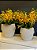 Cachepot em Cimento - Branco - Relevo - 24,5CM - Imagem 4